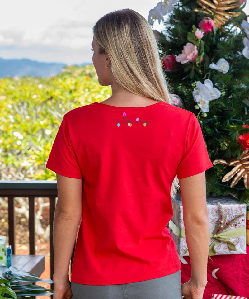 Mele Paina - Red Short Sleeve Scoop Neck T-Shirt 3 Mele Paina - Red Short Sleeve Scoop Neck T-Shirt - Image 3