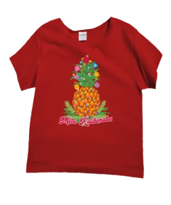 Mele Paina - Red Short Sleeve Scoop Neck T-Shirt