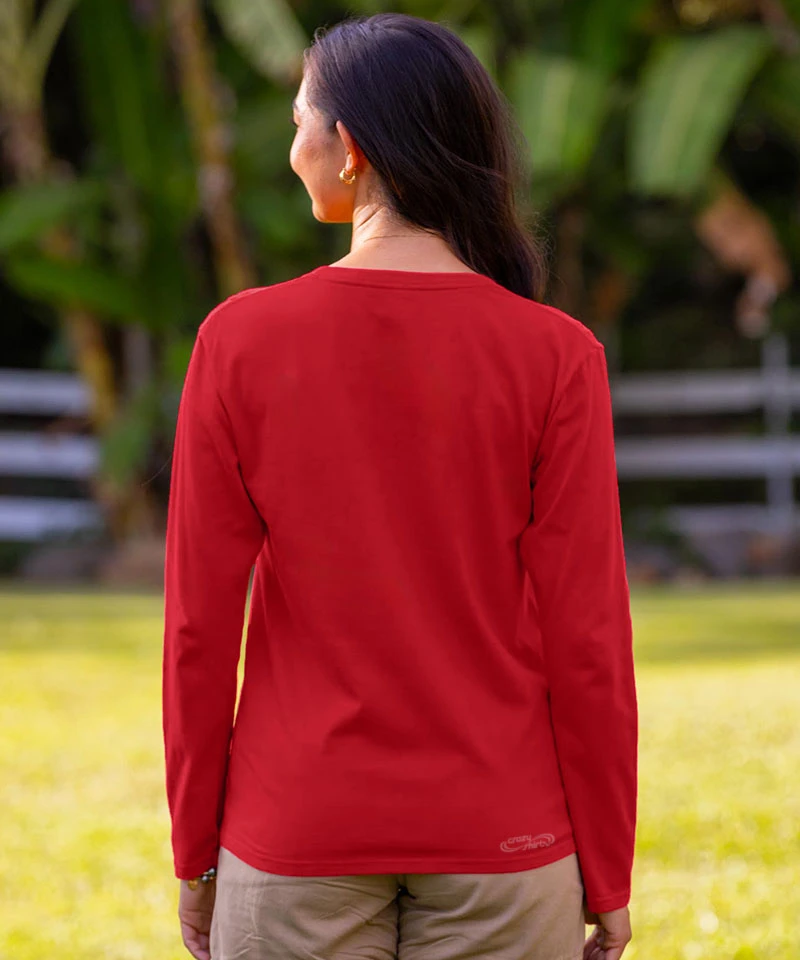 Christmas Montage - Red Long Sleeve Crewneck T-Shirt 3 Christmas Montage - Red Long Sleeve Crewneck T-Shirt - Image 3