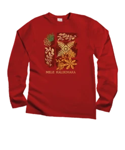 Christmas Montage - Red Long Sleeve Crewneck T-Shirt