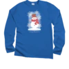 Snowman Snowflakes - Blue Hawaii Dyed Long Sleeve Crewneck T-Shirt
