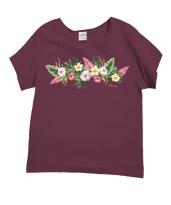 Aloha Band - Wine Dyed Short Sleeve Scoop Neck T-Shirt
