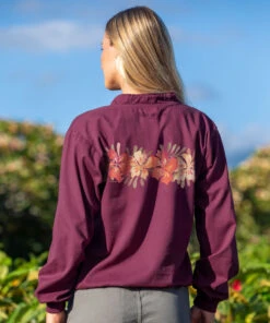 Kahiwa - Wine Dyed Long Sleeve Lightweight Pullover -Crazy Shirts Sale Store 2018795 1A