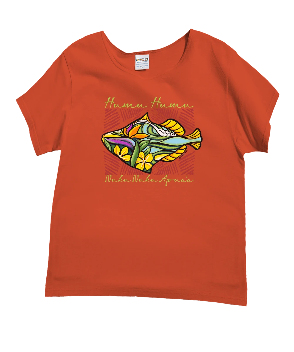 Humu Surf - Paprika Short Sleeve Scoop Neck T-Shirt 1 Humu Surf - Paprika Short Sleeve Scoop Neck T-Shirt