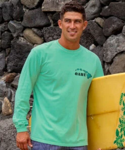 Destination Oahu - Key Lime Dyed Long Sleeve Crewneck T-Shirt 6 Destination Oahu - Key Lime Dyed Long Sleeve Crewneck T-Shirt -Crazy Shirts Sale Store 2018852 1A