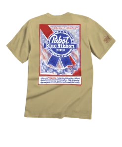 Pabst Blue Ribbon Sketch - Beer Dyed Short Sleeve Crewneck T-Shirt