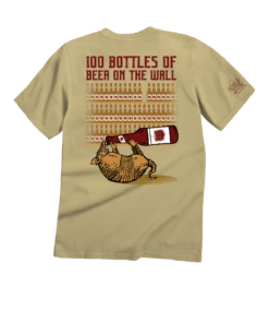 Pabst Lone Star 100 Bottles - Beer Dyed Short Sleeve Crewneck T-Shirt