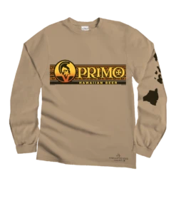 Pabst Primo Retro Band - Kona Coffee Dyed Long Sleeve Crewneck T-Shirt