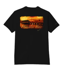 Hanalei Sunset - Jet Black Short Sleeve Pima T-Shirt