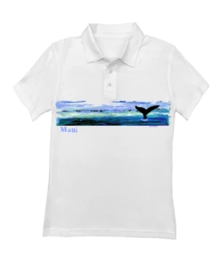 Into Blue - White Short Sleeve Pima Polo