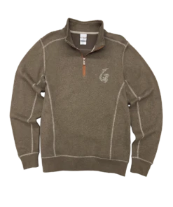 Mano Hook - Taupe Heather Long Sleeve Mountain Peak Pullover