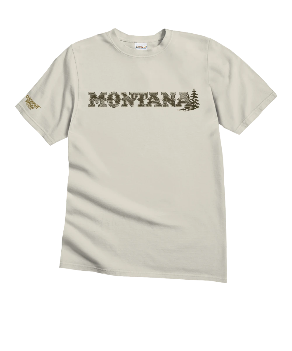 Aloha Montana Coconut Dyed Short Sleeve Crewneck T-Shirt 4 Aloha Montana Coconut Dyed Short Sleeve Crewneck T-Shirt - Image 4