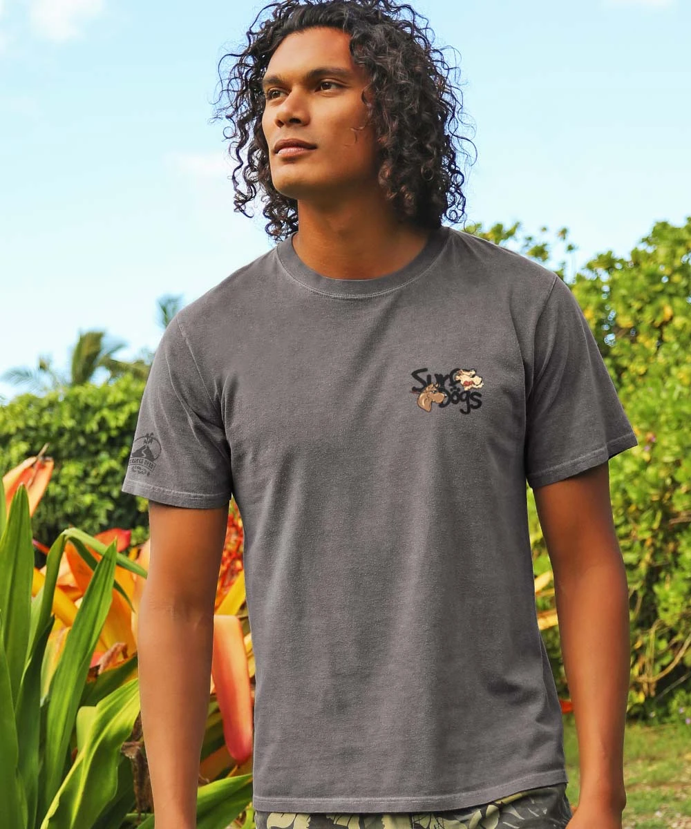 Bad Surf Dogs - Crater Dyed® Short Sleeve Crewneck T-Shirt 3 Bad Surf Dogs - Crater Dyed® Short Sleeve Crewneck T-Shirt - Image 3