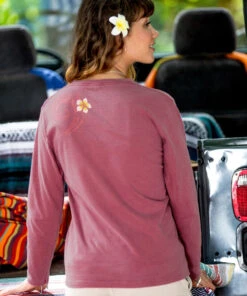 Plumeria Tatau - Paradise Red Dyed Long Sleeve Crewneck T-Shirt 6 Plumeria Tatau - Paradise Red Dyed Long Sleeve Crewneck T-Shirt -Crazy Shirts Sale Store 484abdef836b58f04deb9d731f4bce4e