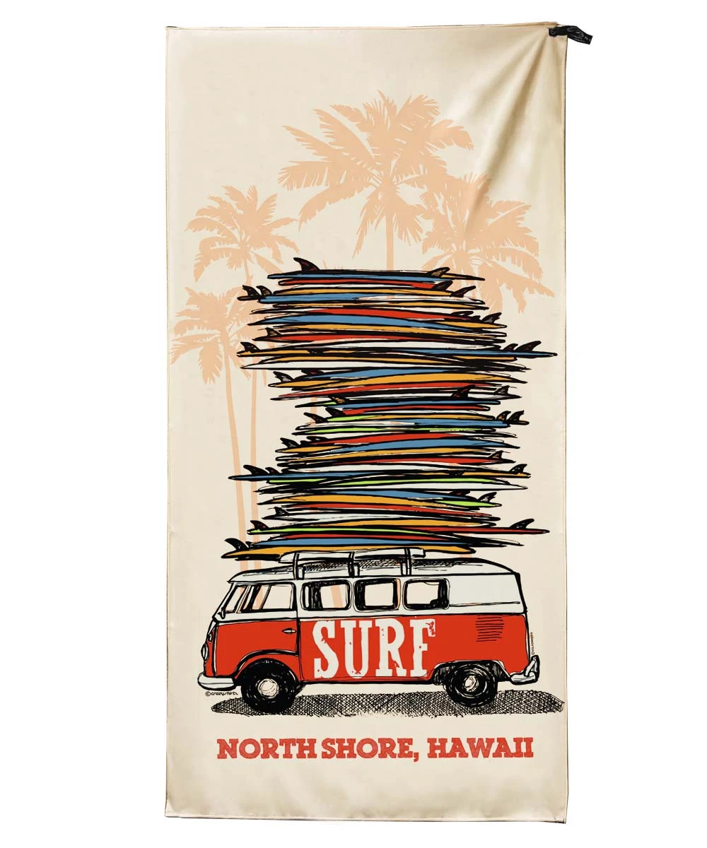 Volkswagen Surfmobile - Microfiber Beach Towel 1 Volkswagen Surfmobile - Microfiber Beach Towel