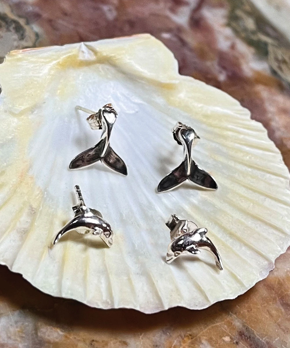Wyland® Whale Tail/Dolphin Earring Set 1 Wyland® Whale Tail/Dolphin Earring Set