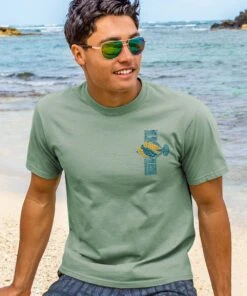 Humu Hawaii - Seaglass Short Sleeve Crewneck T-Shirt -Crazy Shirts Sale Store 592f2c78bafddfb45a12c3bc725c5bea