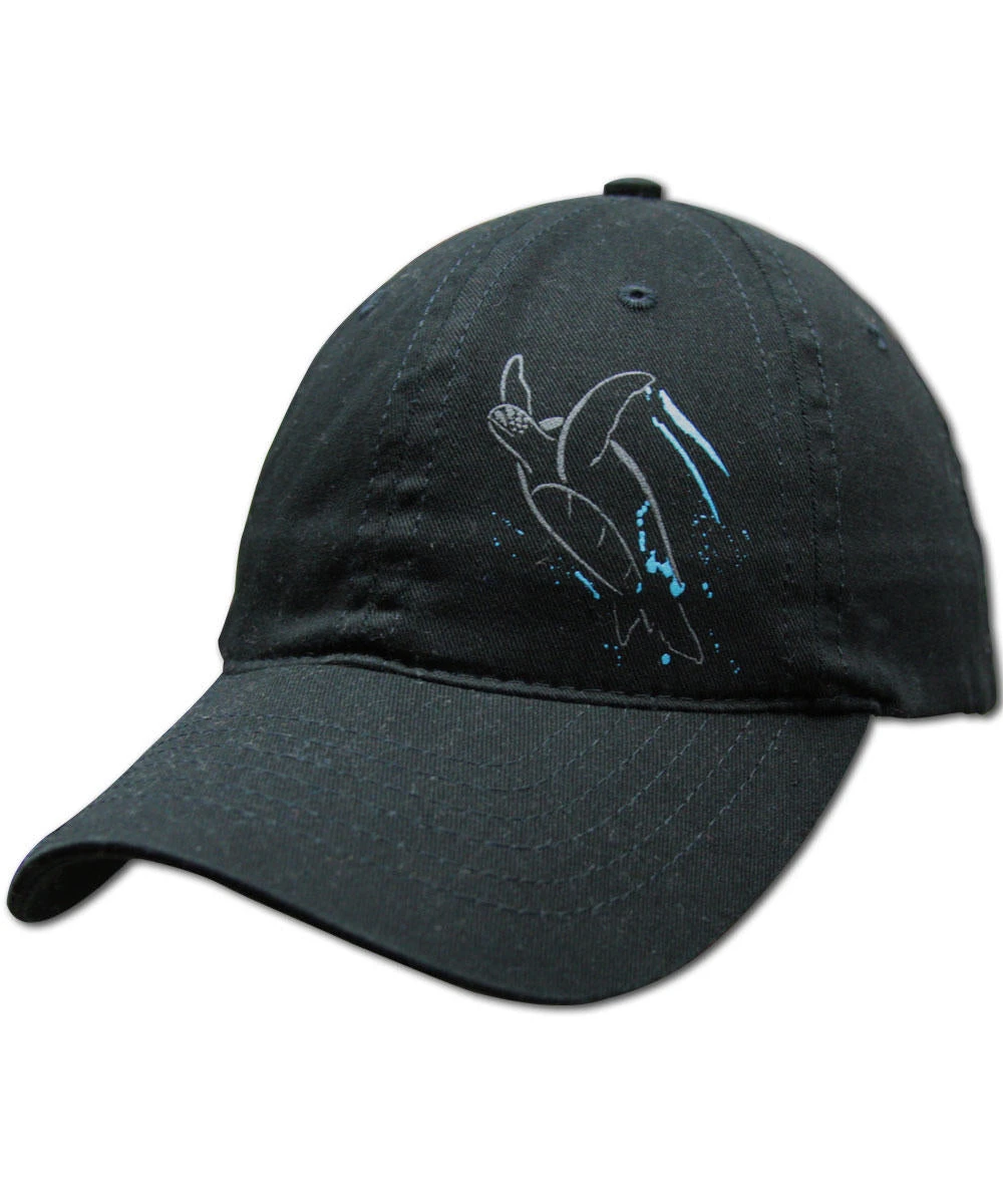 Wyland® Turtle - Black Twill Hat 1 Wyland® Turtle - Black Twill Hat