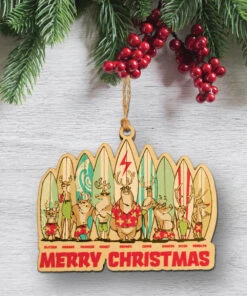 Reindeer Surfing Lesson - Maplewood Ornament