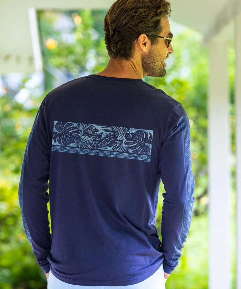 Holo Holo Band - Indigo Long Sleeve Pima T-Shirt 3 Holo Holo Band - Indigo Long Sleeve Pima T-Shirt - Image 3