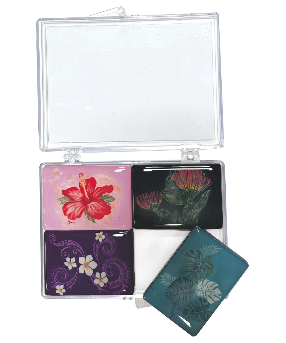 Island Floral 4Piece - Magnet Set 1 Island Floral 4Piece - Magnet Set