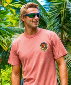 Soul Surfer Rooster - Chile Dyed Short Sleeve Crewneck T-Shirt -Crazy Shirts Sale Store 8ca5da2db2c252e3d193044425645ac9