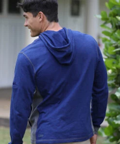 Hahalua Trio - Midnight/Gray Long Sleeve Longboard Hooded Tee -Crazy Shirts Sale Store 927e88b273512356256d4d0aedc3682d