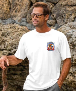 Grateful Dead Golden Gate Bear - White Short Sleeve Crewneck T-Shirt -Crazy Shirts Sale Store 9b8c0fa5ae05d9feeaf63037d369088e
