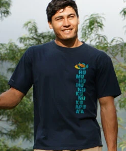 Humu Kalakoa - Navy Short Sleeve Crewneck T-Shirt -Crazy Shirts Sale Store b5ebf13c72ba061149c9ee3cc196c493