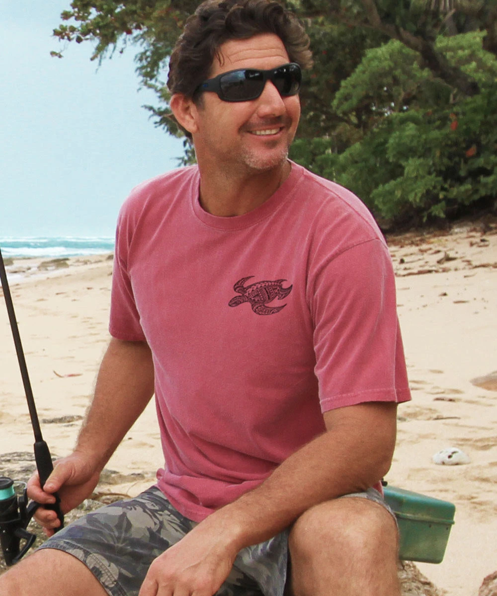 Ocean Tribe - Paradise Red Dyed Short Sleeve Crewneck T-Shirt 3 Ocean Tribe - Paradise Red Dyed Short Sleeve Crewneck T-Shirt - Image 3