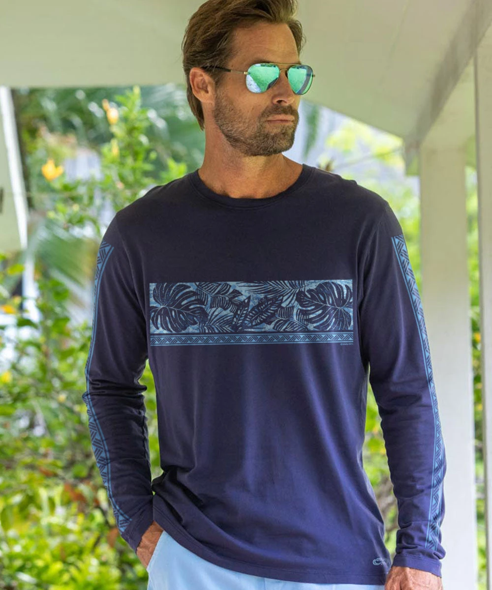 Holo Holo Band - Indigo Long Sleeve Pima T-Shirt 2 Holo Holo Band - Indigo Long Sleeve Pima T-Shirt - Image 2