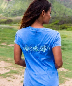 Oceania Stripe - Blue Hawaii Dyed Short Sleeve Crewneck T-Shirt -Crazy Shirts Sale Store d2df1c4f01ae35c1bdf1bca1cdcccf22