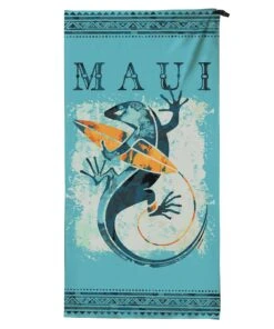 Gecko Watercolor - Microfiber Beach Towel